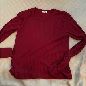 4/$20. Red Long Sleeve Top. Ardene. Size Medium.